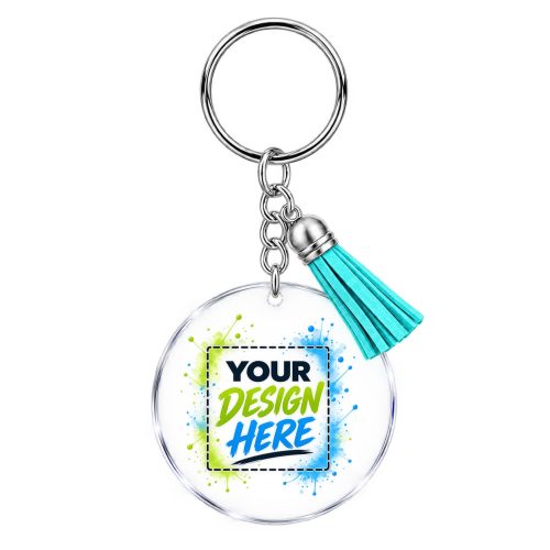Acrylic Key Ring Chain With Tassel Charm | Design Your Own | Custom Printed