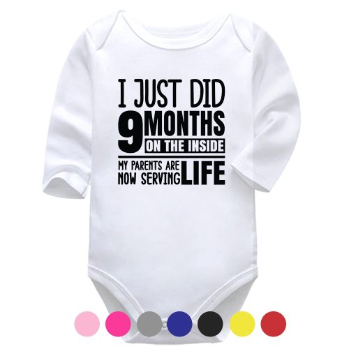 I Just Did 9 Months | Family | Funny Vest | Baby Vest Bodysuit Onesie