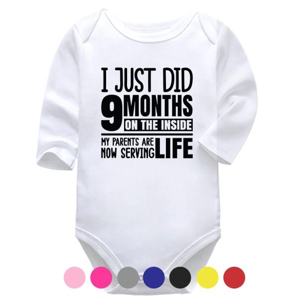 I Just Did 9 Months | Family | Funny Vest | Baby Vest Bodysuit Onesie