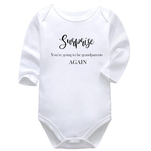 Surprise You're Going To Be Grandparents AGAIN | Pregnancy Announcement | Baby Vest Bodysuit Onesie