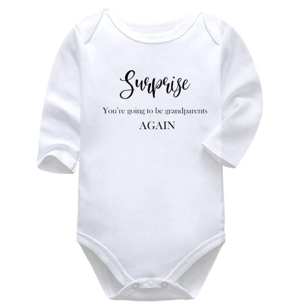 Surprise You're Going To Be Grandparents AGAIN | Pregnancy Announcement | Baby Vest Bodysuit Onesie