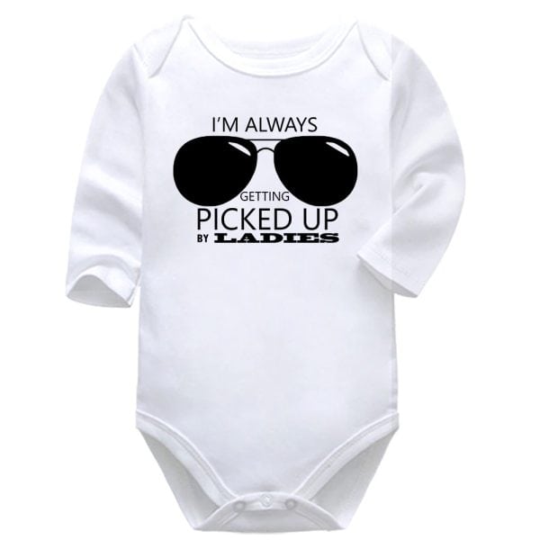 I'm Always Getting Picked Up By Ladies | Baby Vest Bodysuit Onesie