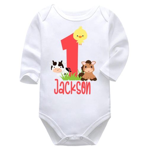 My Farm Animals Birthday | Birthday | Farm Animals | Baby Vest Bodysuit Onesie | Kids T-Shirt