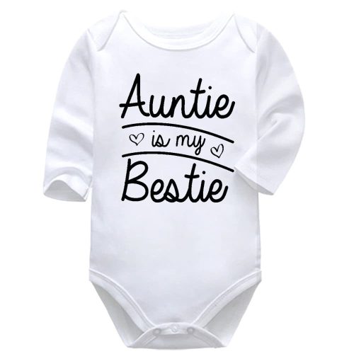 Auntie Is My Bestie | Aunt | Baby Vest Bodysuit Onesie | Kids T-Shirt