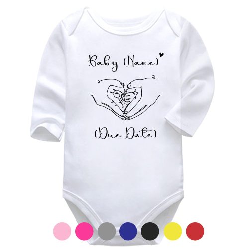 Memorable Announcement | Birth Announcement | Pregnancy Vest | Baby Vest Bodysuit Onesie