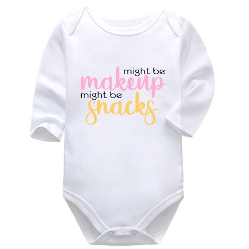 Might Be Makeup Make Be Snacks | Make-up | Baby Vest Bodysuit Onesie |  Kids T-Shirt | Adult T-Shirt