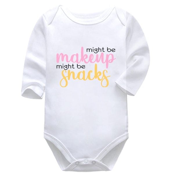 Might Be Makeup Make Be Snacks | Make-up | Baby Vest Bodysuit Onesie |  Kids T-Shirt | Adult T-Shirt