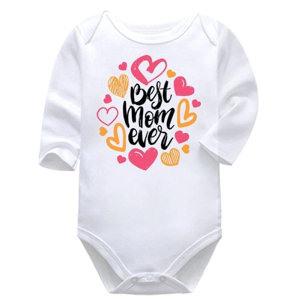 Best Mom Ever Girls Pink | Mommy | Mother's Day | Baby Vest Bodysuit Onesie