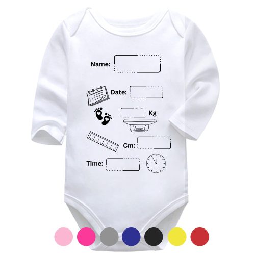 Precious Moments | Birth Announcement | Pregnancy Vest | Baby Vest Bodysuit Onesie