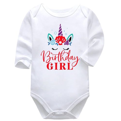 My Unicorn Birthday Girl | Birthday | Unicorn |  Baby Vest Bodysuit Onesie |  Kids T-Shirt