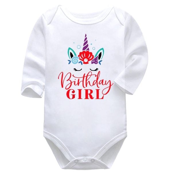 My Unicorn Birthday Girl | Birthday | Unicorn |  Baby Vest Bodysuit Onesie |  Kids T-Shirt