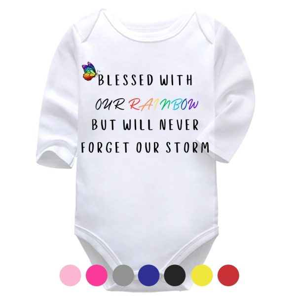 Blessed With Our Rainbow | Rainbow Baby | Blessed | Baby Vest Bodysuit Onesie