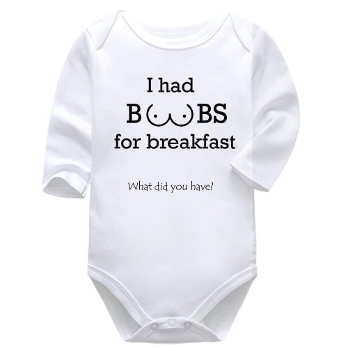 Boobs for Breakfast | Feeding | Breastfeeding | Baby Vest Bodysuit Onesie