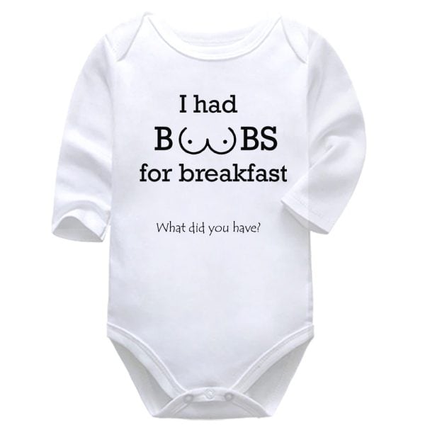Boobs for Breakfast | Feeding | Breastfeeding | Baby Vest Bodysuit Onesie