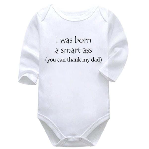 I Was Born a Smart Ass | Father's Day | Baby Vest Bodysuit Onesie