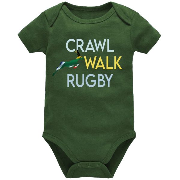 Crawl Walk Rugby | Rugby | Sport Vest | Baby Vest Bodysuit Onesie