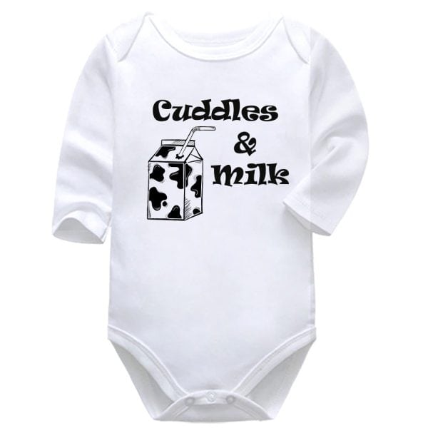 Cuddles & Milk | Feeding | Bottle | Baby Vest Bodysuit Onesie