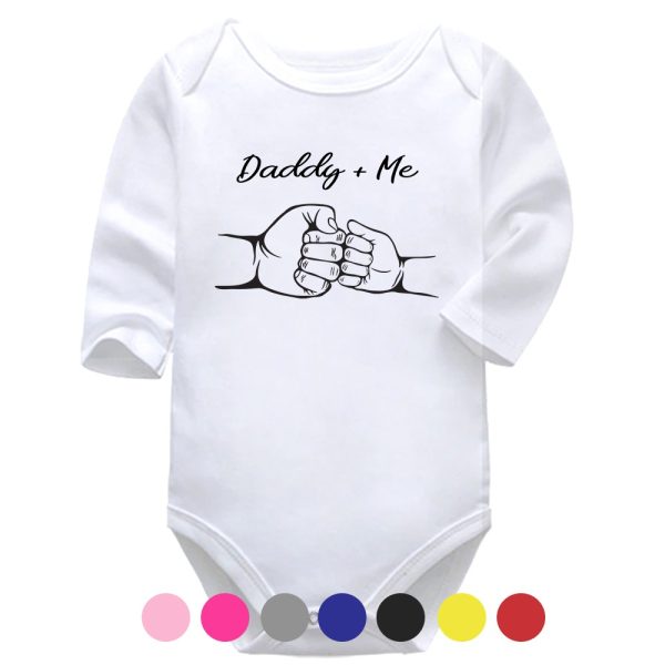 Daddy + Me | Dad Vest | Fist Bump | Baby Vest Bodysuit Onesie