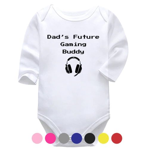 Dad's Future Gaming Buddy | Gaming Vest | Video Games | Baby Vest Bodysuit Onesie | Kids T-Shirt