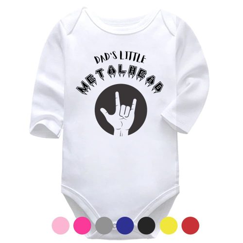 Dad's Little Metalhead | Family | Music Vest | Baby Vest Bodysuit Onesie