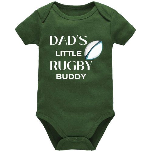 Dad's Little Rugby Buddy | Rugby | Sport Vest | Baby Vest Bodysuit Onesie