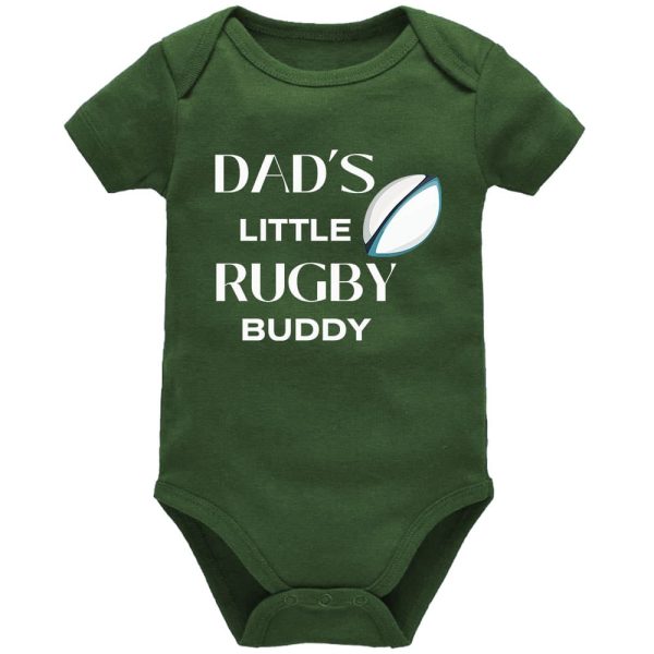 Dad's Little Rugby Buddy | Rugby | Sport Vest | Baby Vest Bodysuit Onesie