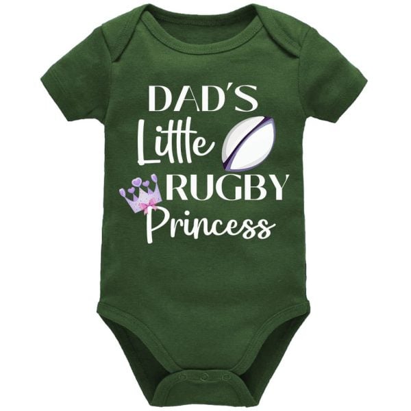Dad's Little Rugby Princess | Rugby | Sport Vest | Baby Vest Bodysuit Onesie