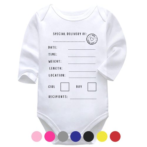 Special Delivery | Birth Announcement | Pregnancy Vest | Baby Vest Bodysuit Onesie