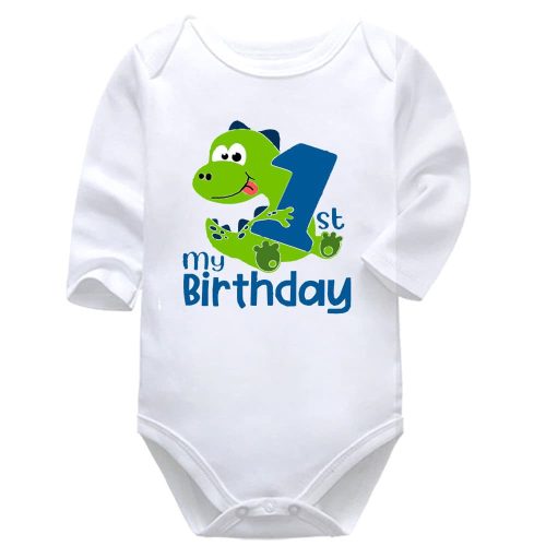 My 1St Dinosaur Birthday | Birthday | Dinosaur | Baby Vest Bodysuit Onesie