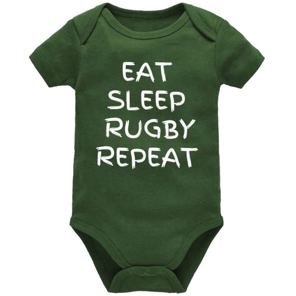Eat Sleep Rugby Repeat | Rugby | Sport Vest | Baby Vest Bodysuit Onesie