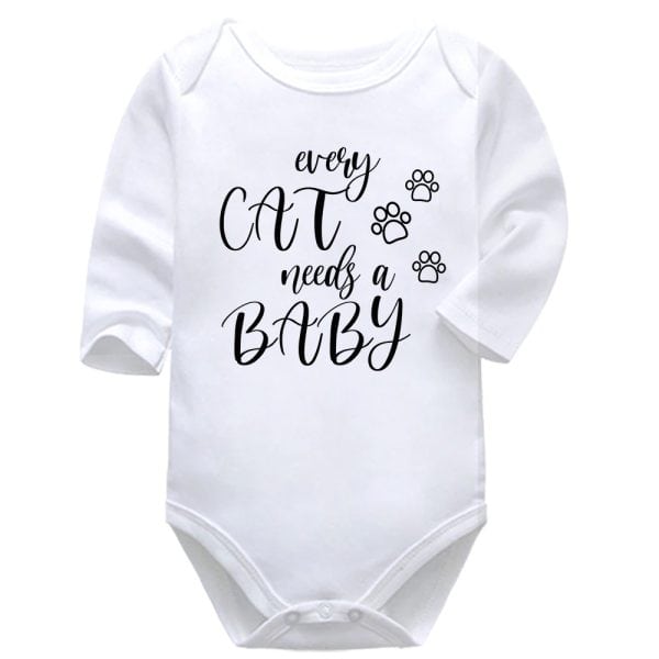 Every Cat Needs a Baby  | Pets | Animal Family | Paws | Baby Vest Bodysuit Onesie