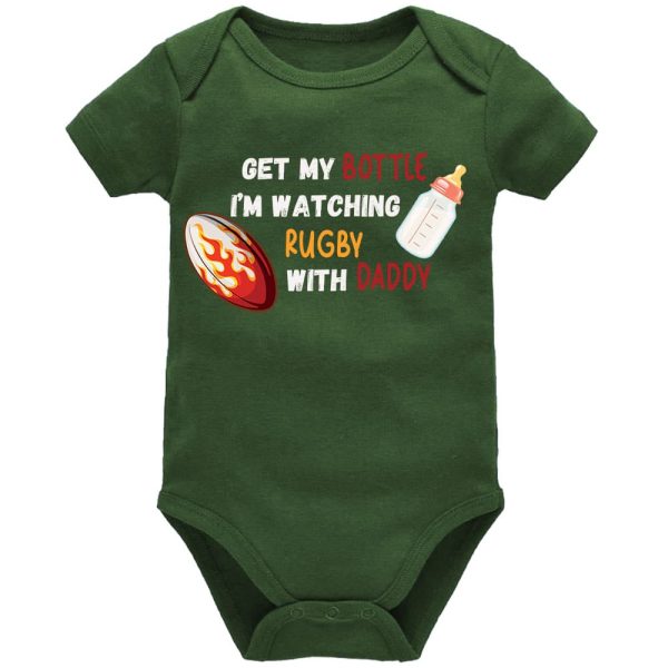 Get My Bottle Red Design | Rugby | Sport Vest | Baby Vest Bodysuit Onesie