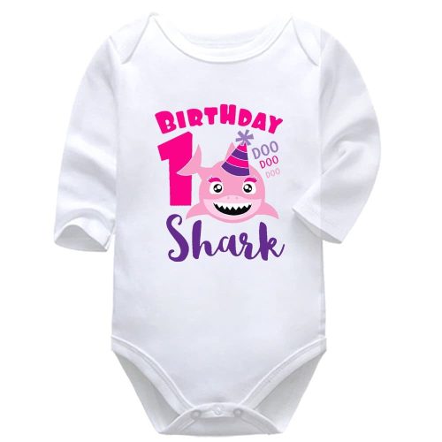My Baby Girl Shark Birthday | Birthday | Baby Shark |  Baby Vest Bodysuit Onesie