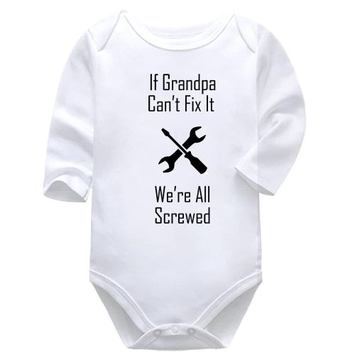 If Grandpa Can't Fix It | Family | Grandparents | Baby Vest Bodysuit Onesie
