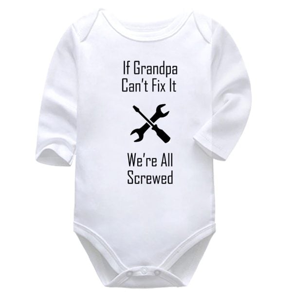 If Grandpa Can't Fix It | Family | Grandparents | Baby Vest Bodysuit Onesie