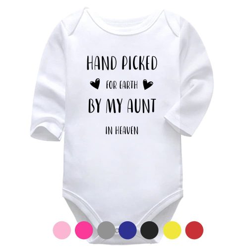 Hand Picked For Earth | Christian Vest | Heaven | Baby Vest Bodysuit Onesie