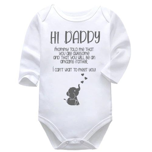 Hi Daddy | Pregnancy Announcement | Baby Vest Bodysuit Onesie