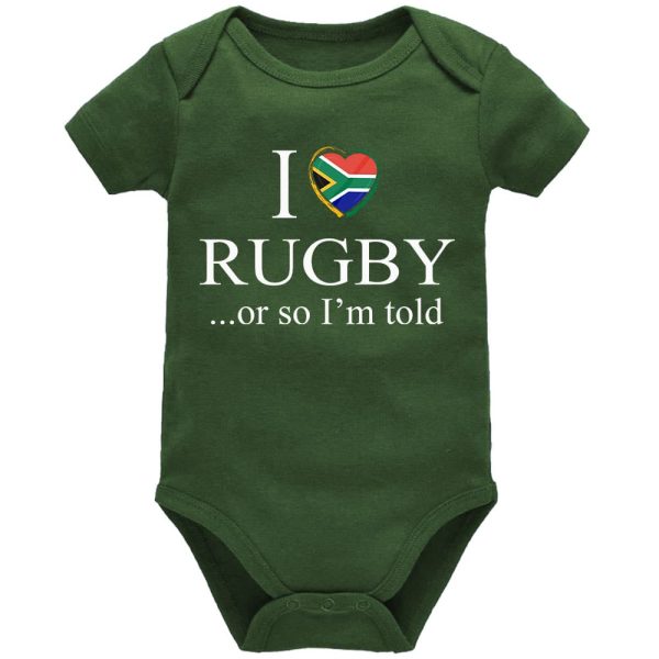 I Love Rugby ... Or So I'm Told | Rugby | Sport Vest | Baby Vest Bodysuit Onesie