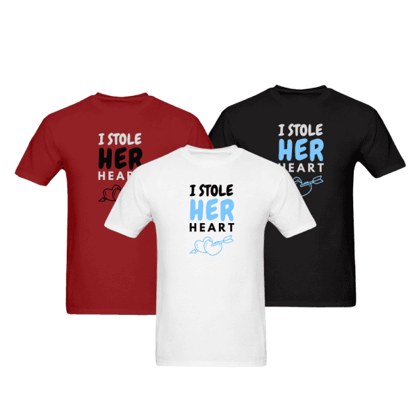 I Stole Her Heart | Valentine's T-Shirt | Matching T-Shirts | Mens T-Shirt