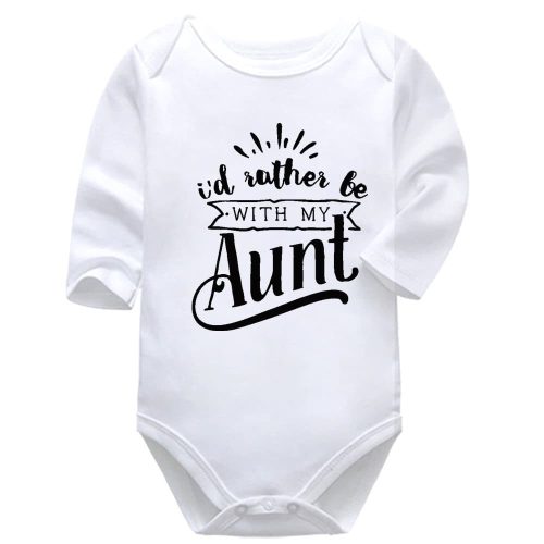 I'd Rather Be With My Aunt | Aunt | Baby Vest Bodysuit Onesie | Kids T-Shirt