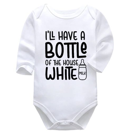 I'll Have A Bottle Of The White | Feeding | Breastfeeding | Baby Vest Bodysuit Onesie