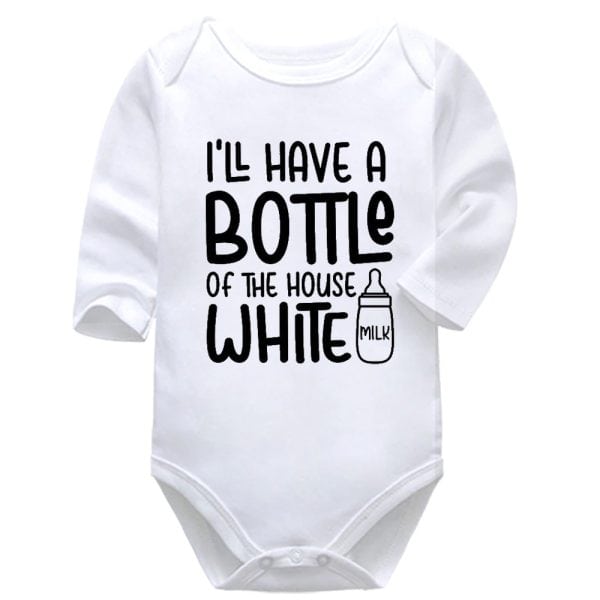I'll Have A Bottle Of The White | Feeding | Breastfeeding | Baby Vest Bodysuit Onesie