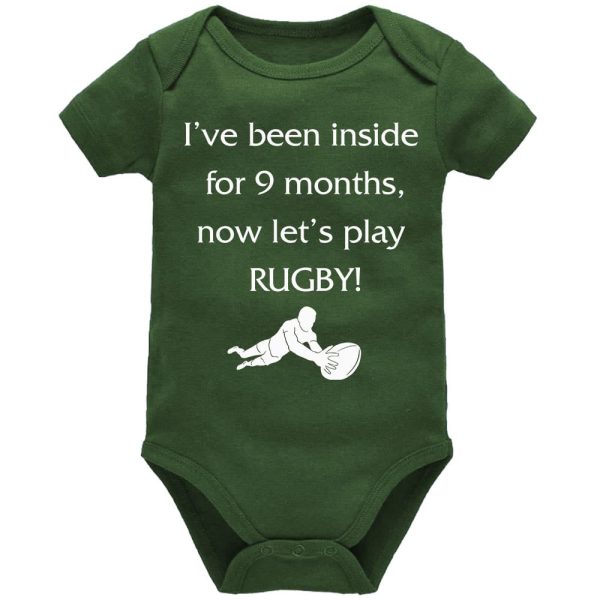 I've Been Inside For 9 Months, Now Let's Play Rugby! | Rugby | Sport Vest | Baby Vest Bodysuit Onesie