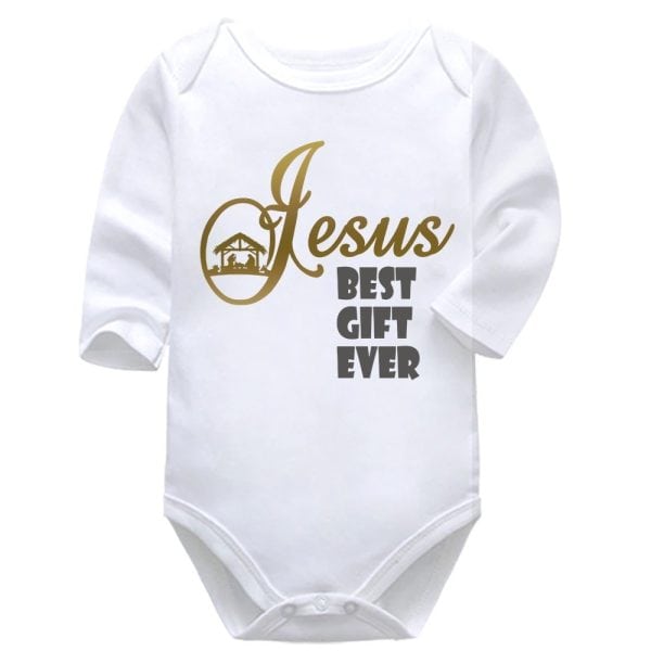 Jesus The Best Gift Ever | Christmas | Christian | Baby Vest Bodysuit Onesie