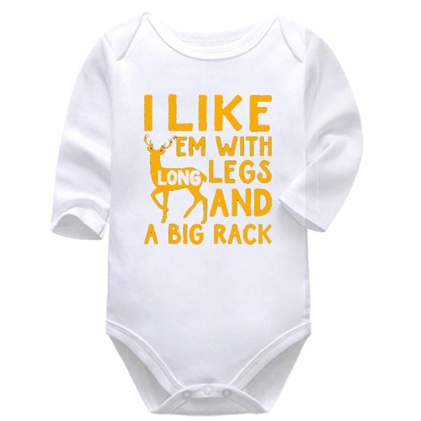 Like 'Em With Long Legs and Big Racks | Hunting | Baby Vest Bodysuit Onesie |  Kids T-Shirt | Adult T-Shirt