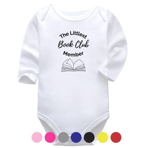 The Littlest Book Club Member | Book Vest | Book Club | Baby Vest Bodysuit Onesie | Kids T-Shirt
