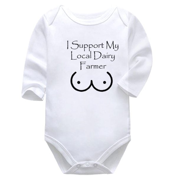 Support My Local Farmer | Feeding | Breastfeeding | Baby Vest Bodysuit Onesie