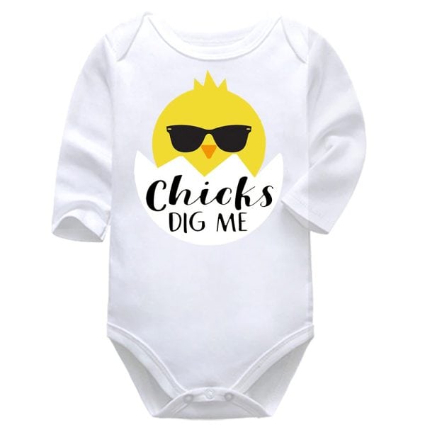 Chicks Dig Me | Easter | Baby Vest Bodysuit Onesie |  Kids T-Shirt