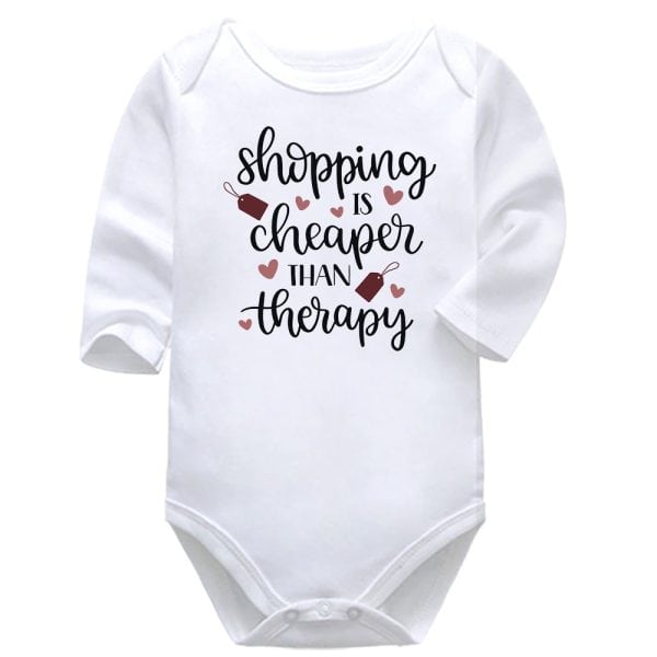 Shopping Is Cheaper Than Therapy | Shopping | Baby Vest Bodysuit Onesie |  Kids T-Shirt | Adult T-Shirt