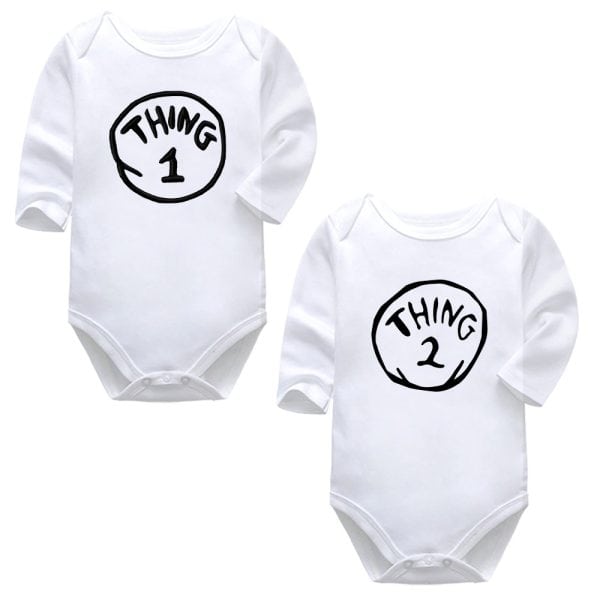 Thing 1 Thing 2 | Twins | Baby Vest Bodysuit Onesie